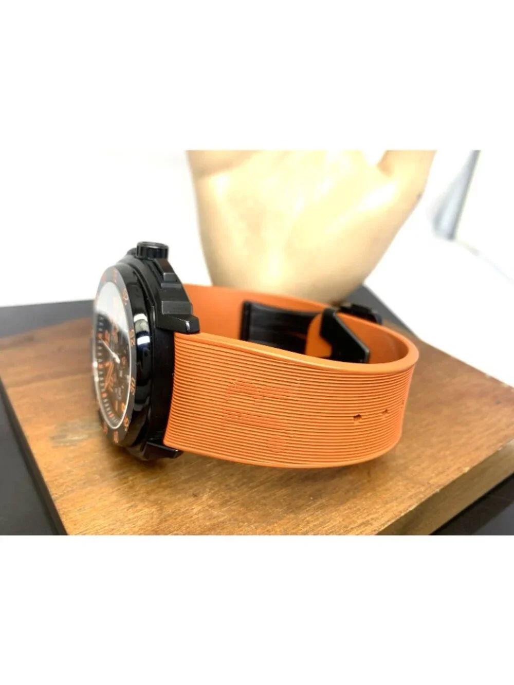JeanRichard Aeroscope Men's Watch Swiss Automatic Chronograph Black Orange 46mm